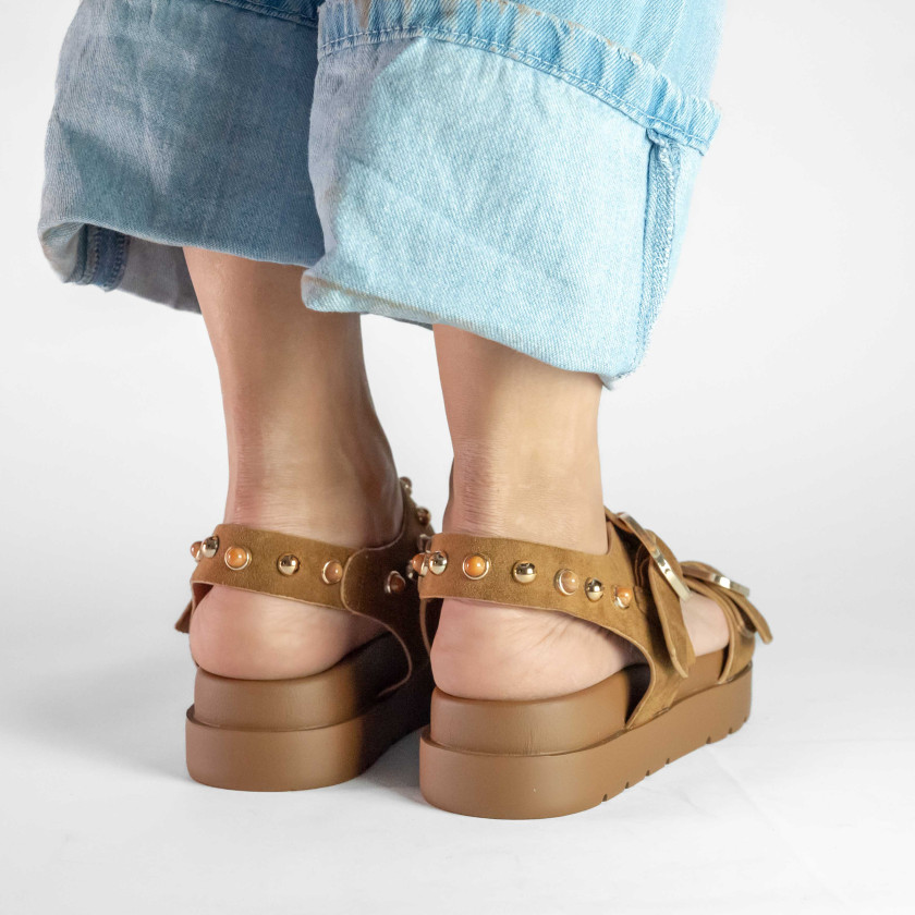 Σανδάλια Flatform με Διπλές Τόκες & Τρουκς