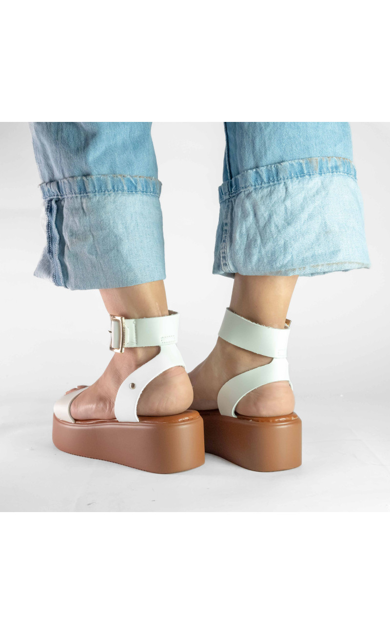 Σανδάλια Flatform με Λουράκι & Μπαρέτα