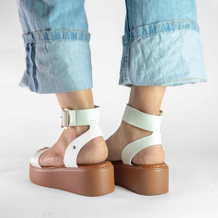 Σανδάλια Flatform με Λουράκι & Μπαρέτα