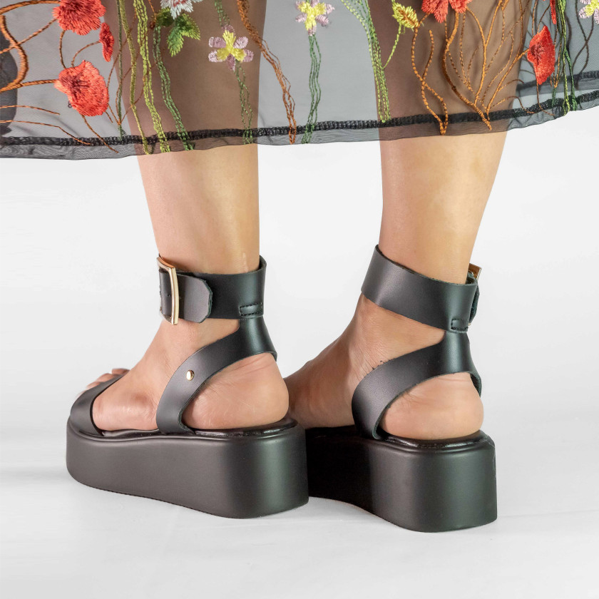 Σανδάλια Flatform με Λουράκι & Μπαρέτα