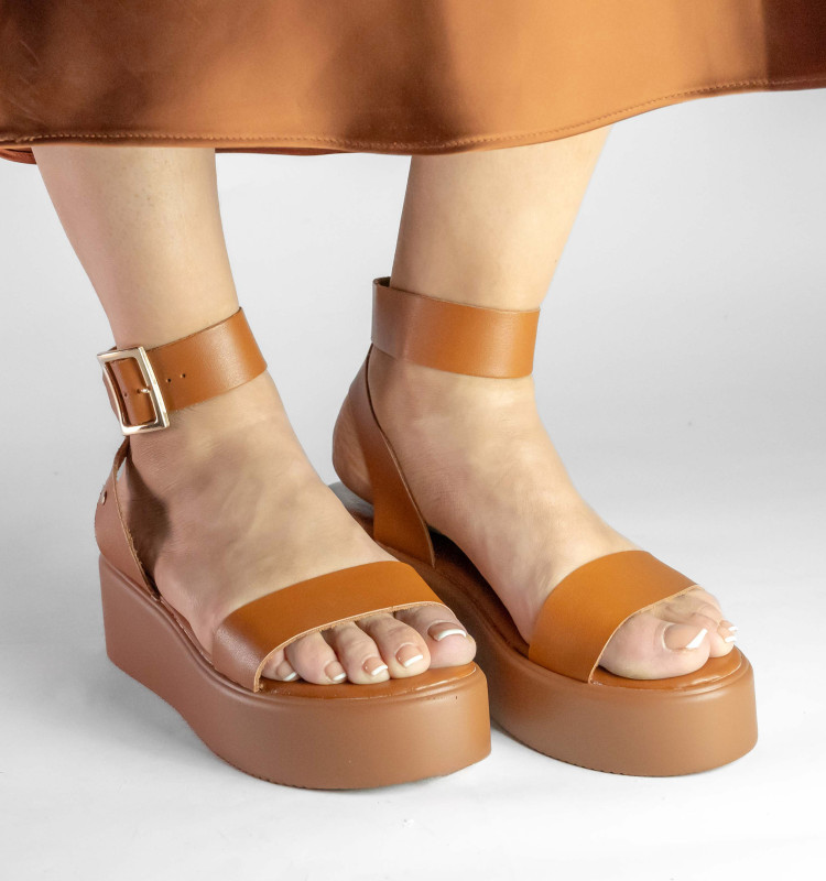 Σανδάλια Flatform με Λουράκι & Μπαρέτα