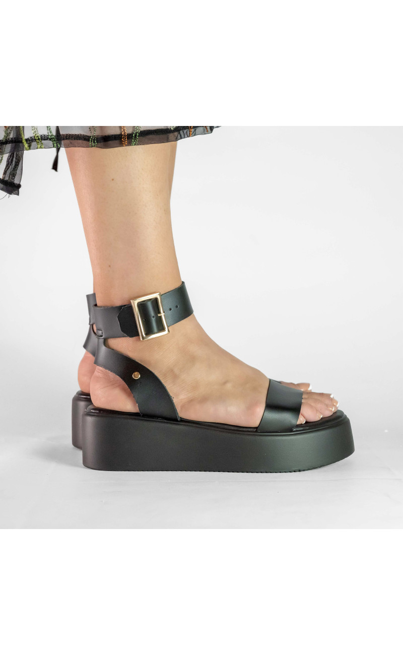Σανδάλια Flatform με Λουράκι & Μπαρέτα
