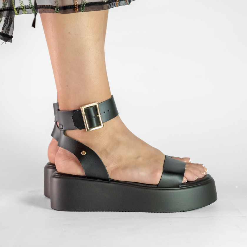 Σανδάλια Flatform με Λουράκι & Μπαρέτα