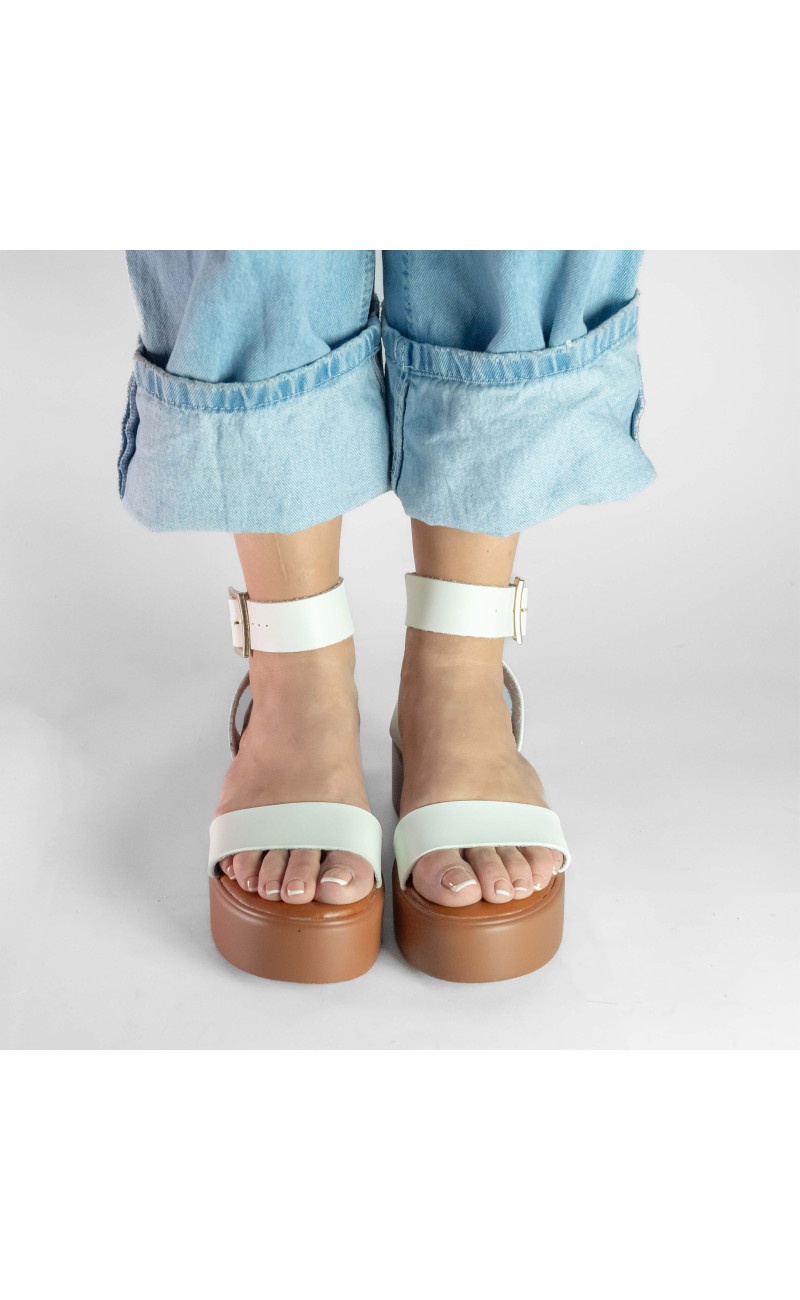 Σανδάλια Flatform με Λουράκι & Μπαρέτα