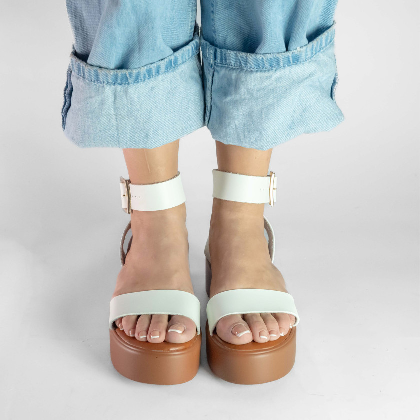 Σανδάλια Flatform με Λουράκι & Μπαρέτα