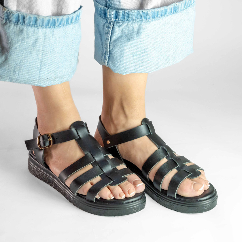 Σανδάλια Flatform με Πολλαπλά Λουράκια