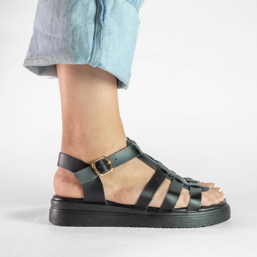 Σανδάλια Flatform με Πολλαπλά Λουράκια