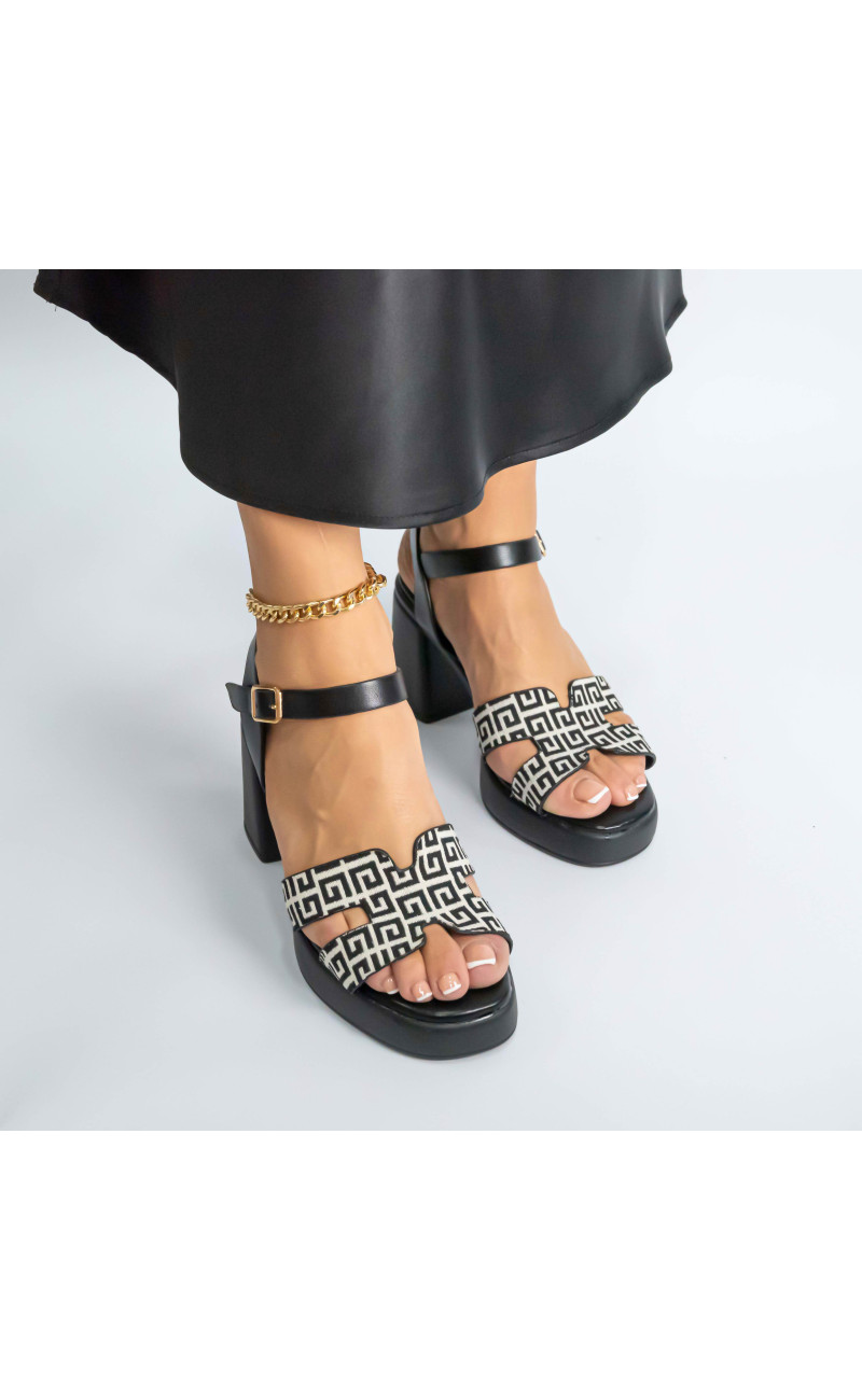 Πέδιλα Flatform με Ανοίγματα στο Πλάι & Μπαρέτα