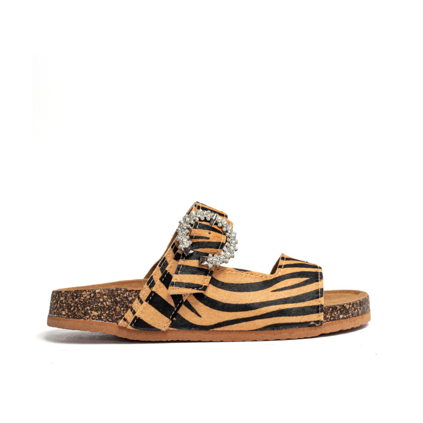 Σανδάλια Flatform με Διπλές Τόκες & Διακοσμητικό