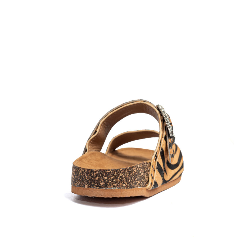 Σανδάλια Flatform με Διπλές Τόκες & Διακοσμητικό