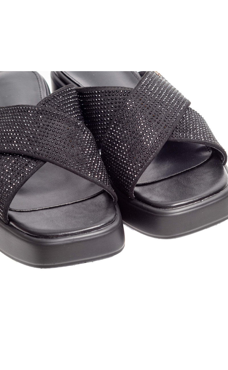 Πλατφόρμες με Χιαστί Λουράκια & Strass