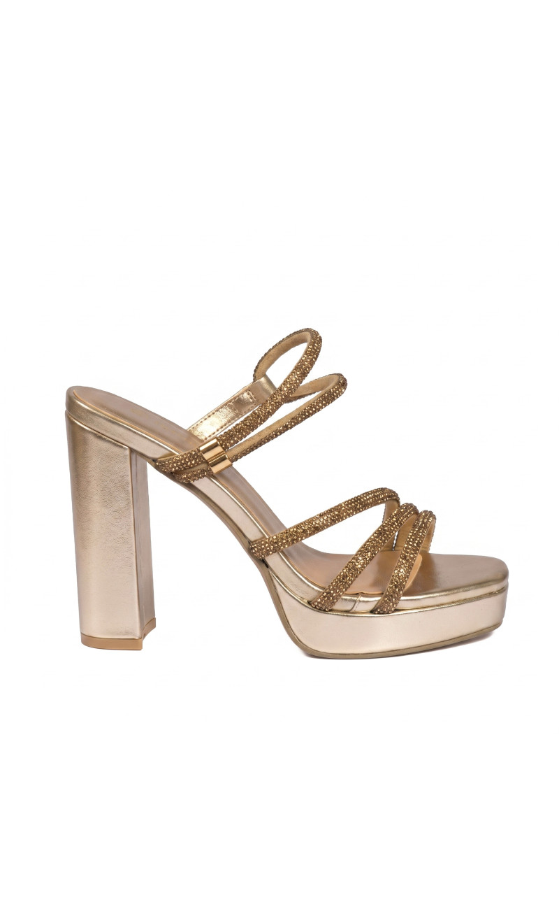 Mules με Λουράκια Από Strass