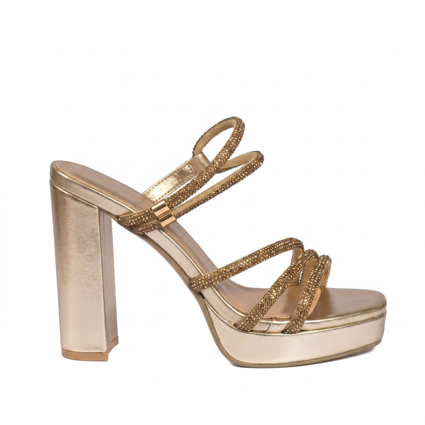 Mules με Λουράκια Από Strass
