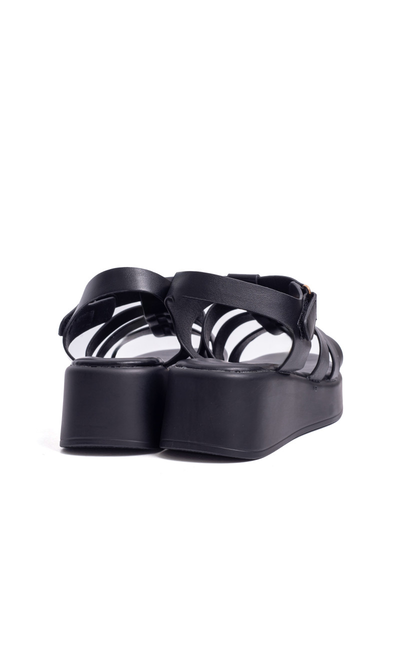 Σανδάλια Flatform με Πολλαπλά Λουράκια
