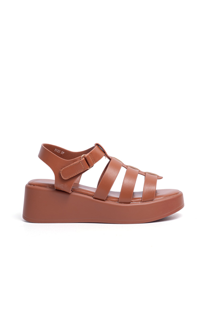 Σανδάλια Flatform με Πολλαπλά Λουράκια