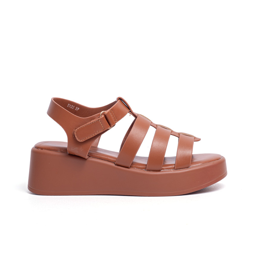Σανδάλια Flatform με Πολλαπλά Λουράκια