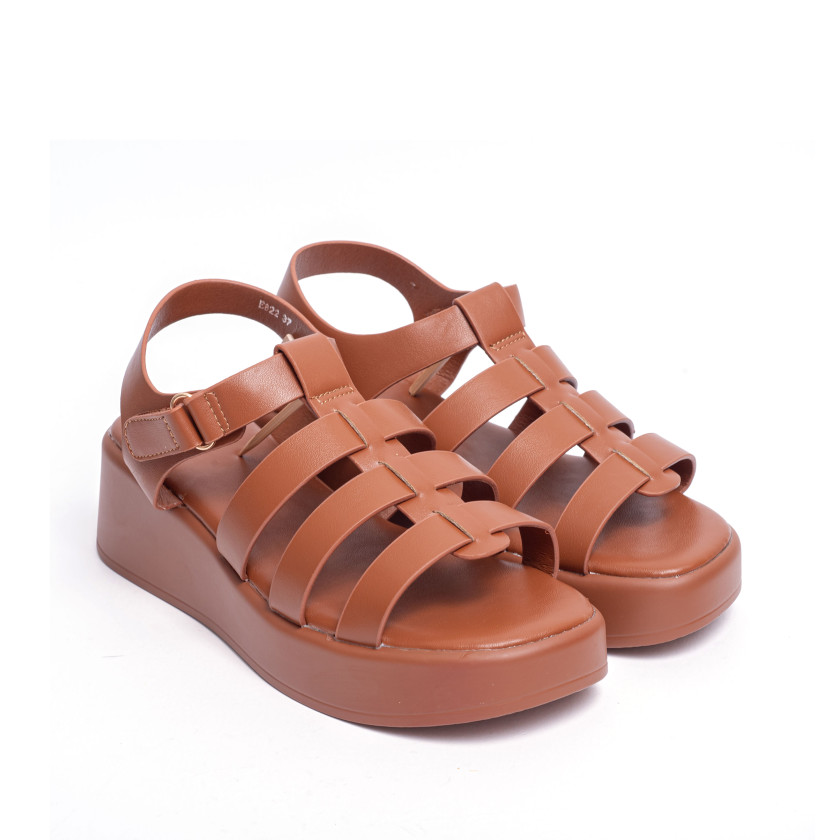 Σανδάλια Flatform με Πολλαπλά Λουράκια