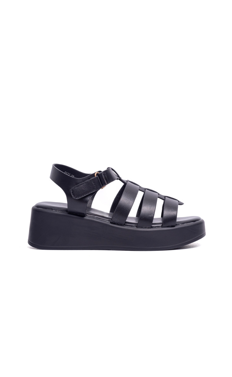 Σανδάλια Flatform με Πολλαπλά Λουράκια