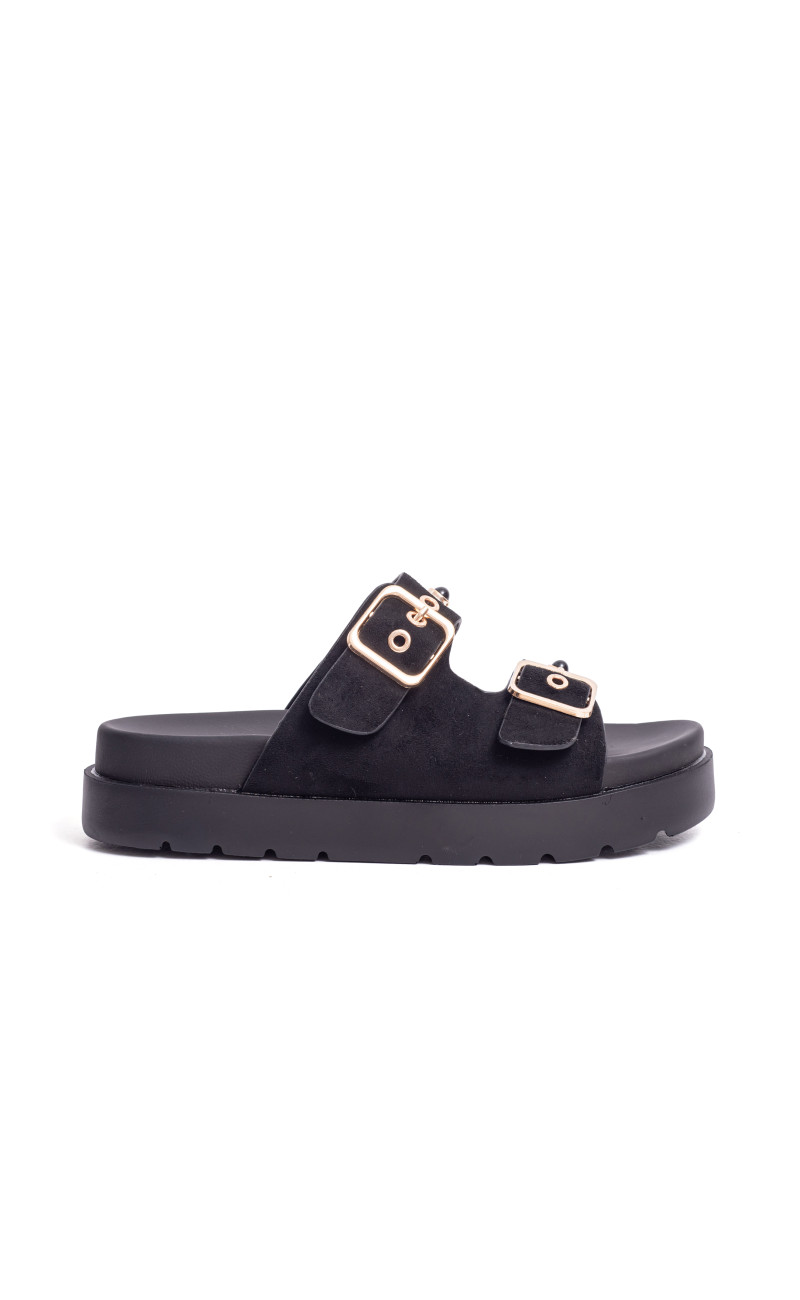 Σανδάλια Flatform με Διπλές Τόκες & Τρουκς