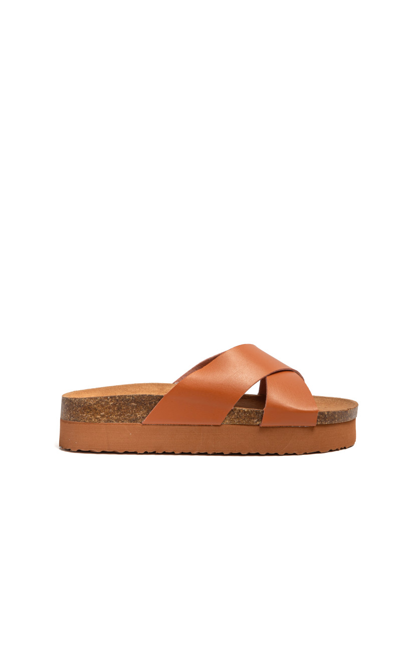 Σανδάλια Flatform Με Χιαστί Λουράκια