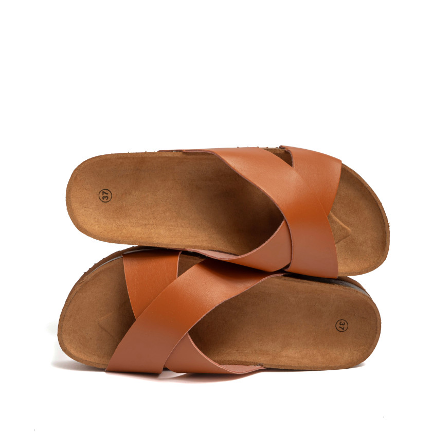 Σανδάλια Flatform Με Χιαστί Λουράκια