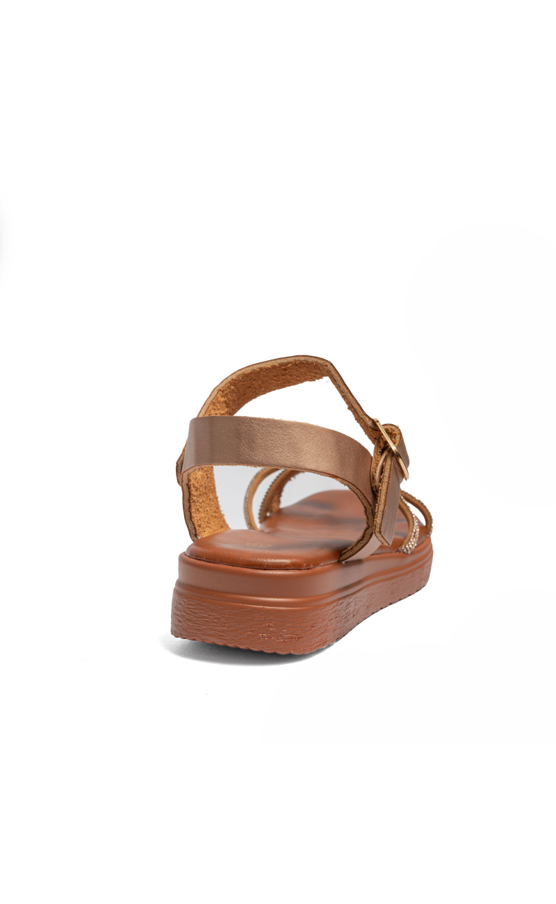 Σανδάλια Flatform με Λουράκια Από Strass