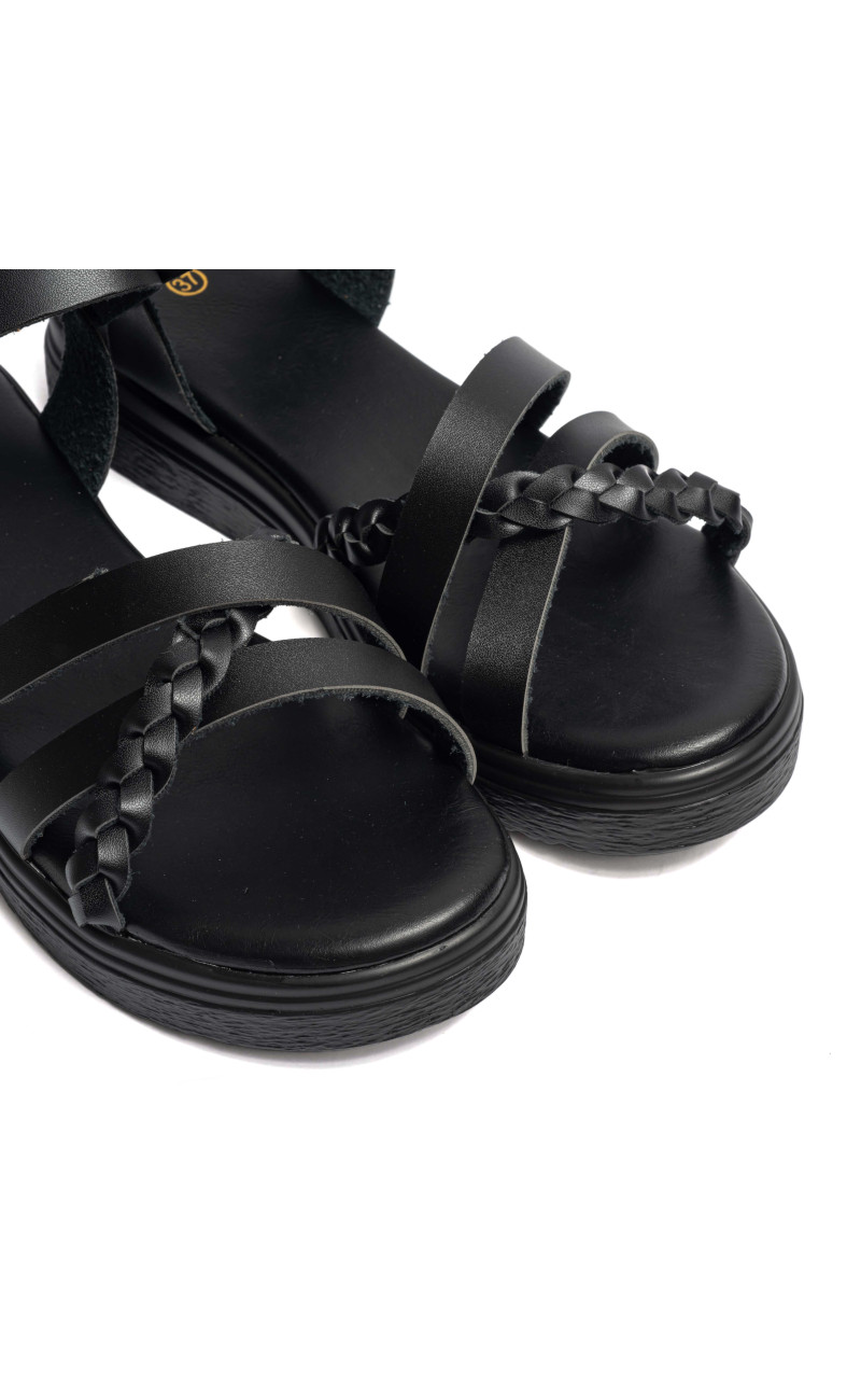 Σανδάλια Flatform με Πολλαπλά Λουράκια