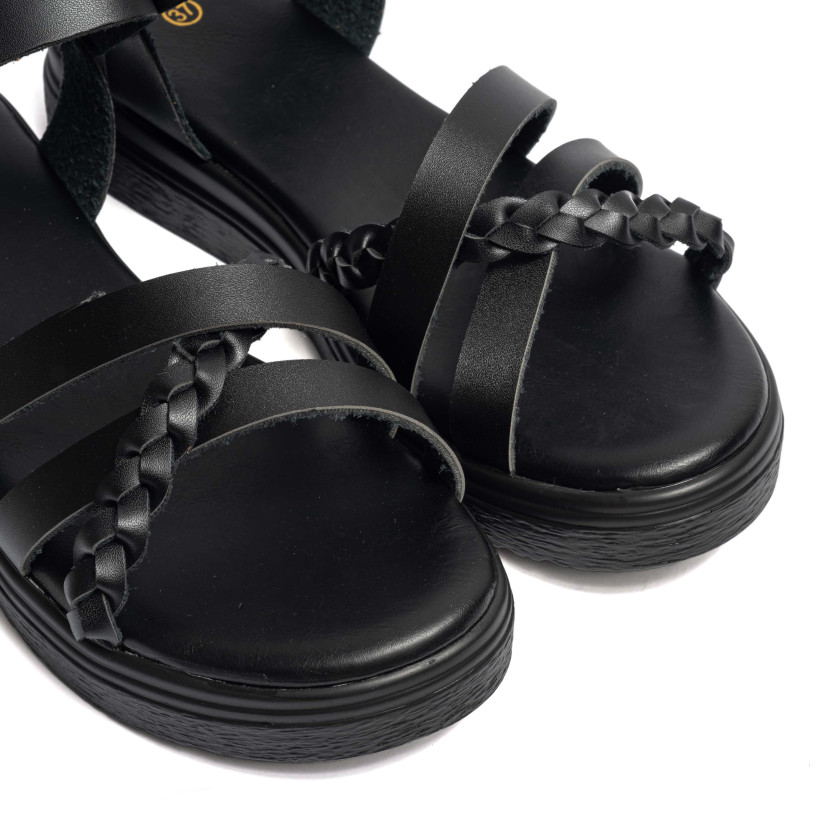 Σανδάλια Flatform με Πολλαπλά Λουράκια
