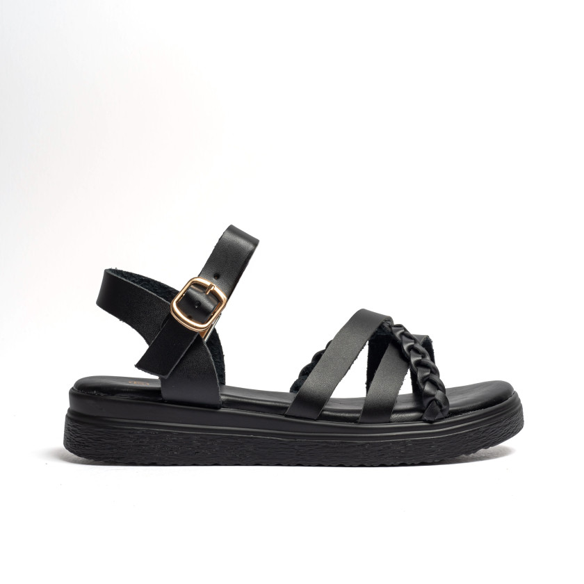 Σανδάλια Flatform με Πολλαπλά Λουράκια