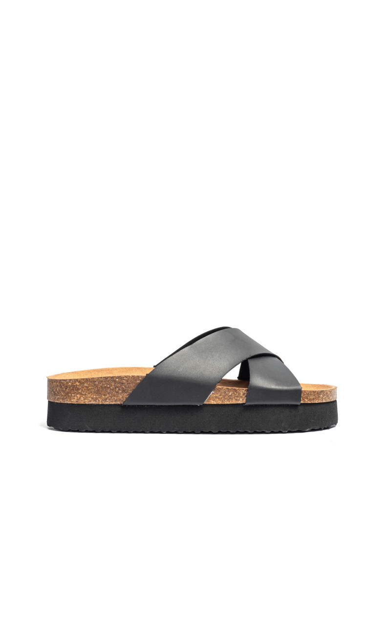 Σανδάλια Flatform με Χιαστί Λουράκια