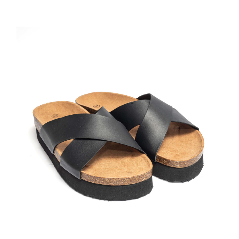 Σανδάλια Flatform με Χιαστί Λουράκια